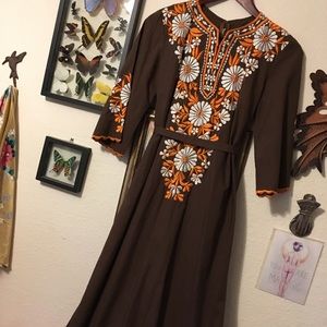60’s Vintage Embroidered Dress